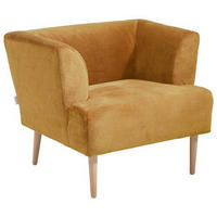 SESSEL in Plüsch Orange  - Buchefarben/Orange, Design, Holz/Textil (85/71/80cm) - MID.YOU