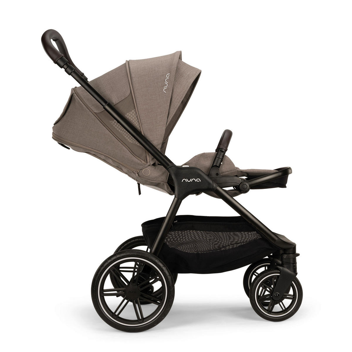 KINDERWAGENSET  TRIV lx Cedar  Cedar  - Sandfarben/Schwarz, Basics, Kunststoff/Metall (96/58/109cm) - Nuna