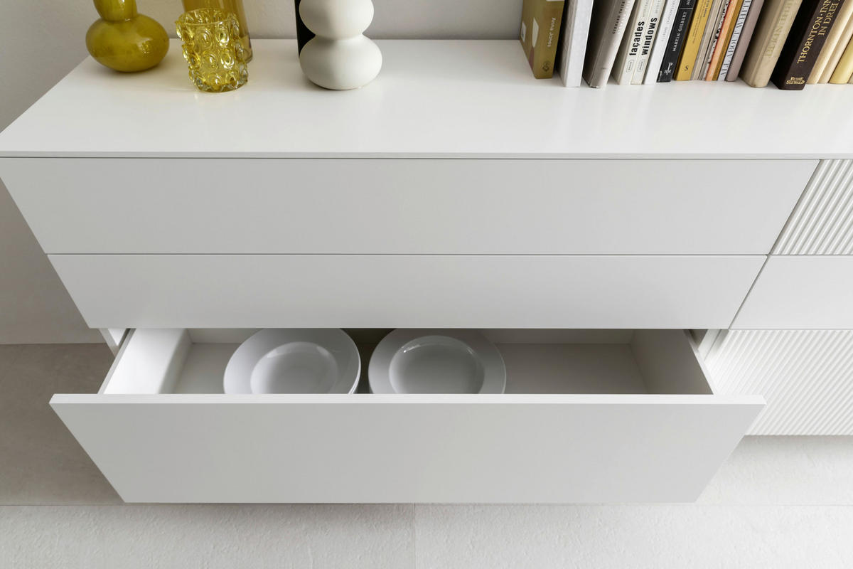 SIDEBOARD Weiß  240/91/45 cm  - Weiß, Design, Holzwerkstoff/Metall (240/91/45cm) - Schöner Wohnen