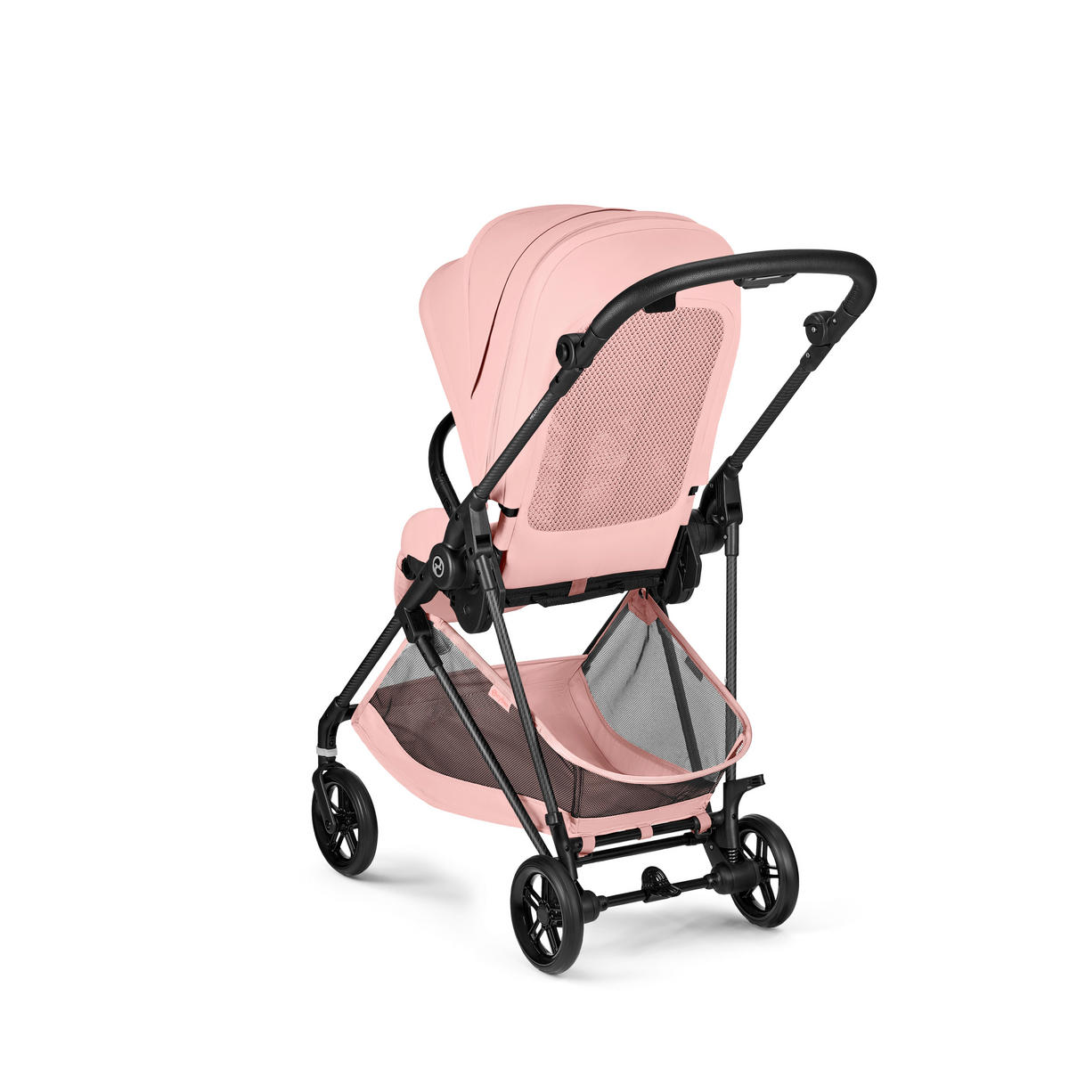 KINDERWAGEN  Melio Carbon  Candy Pink  - Hellrosa/Schwarz, Basics, Textil/Metall (82-91/49/96,5 - 107cm) - cybex GOLD