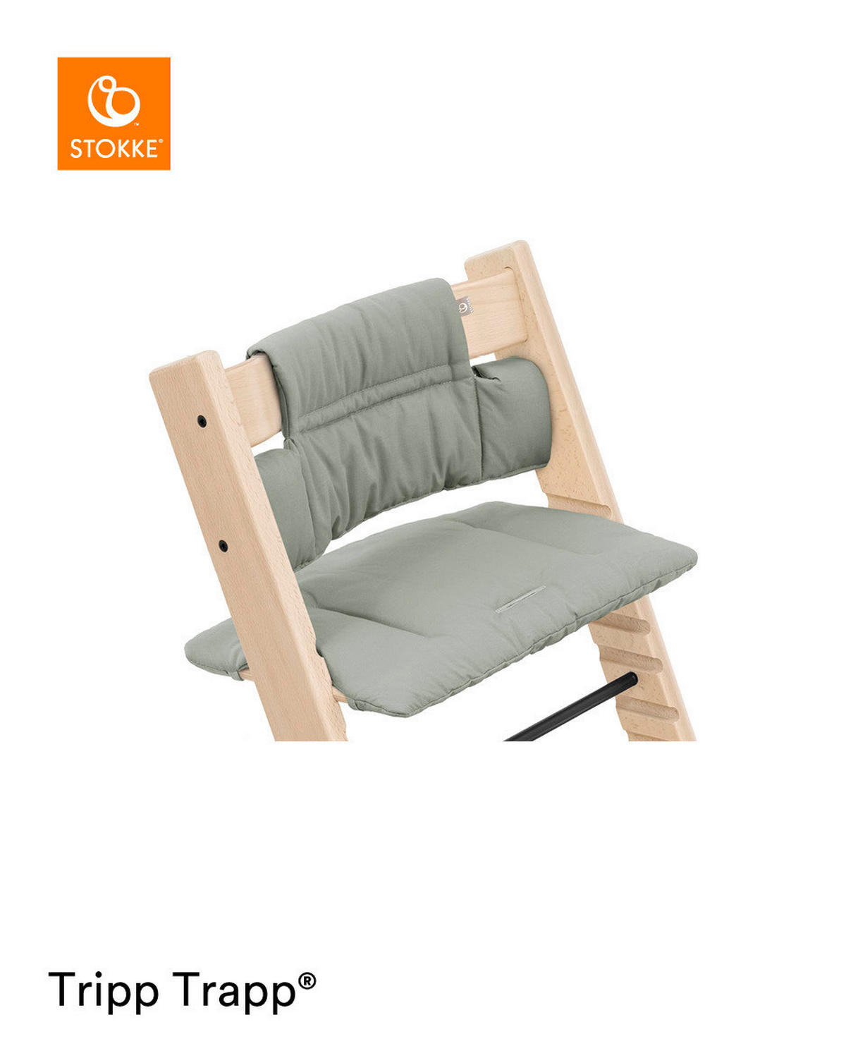 HOCHSTUHLEINLAGE Tripp Trapp  - Grün, Basics, Textil (28/21/7cm) - Stokke