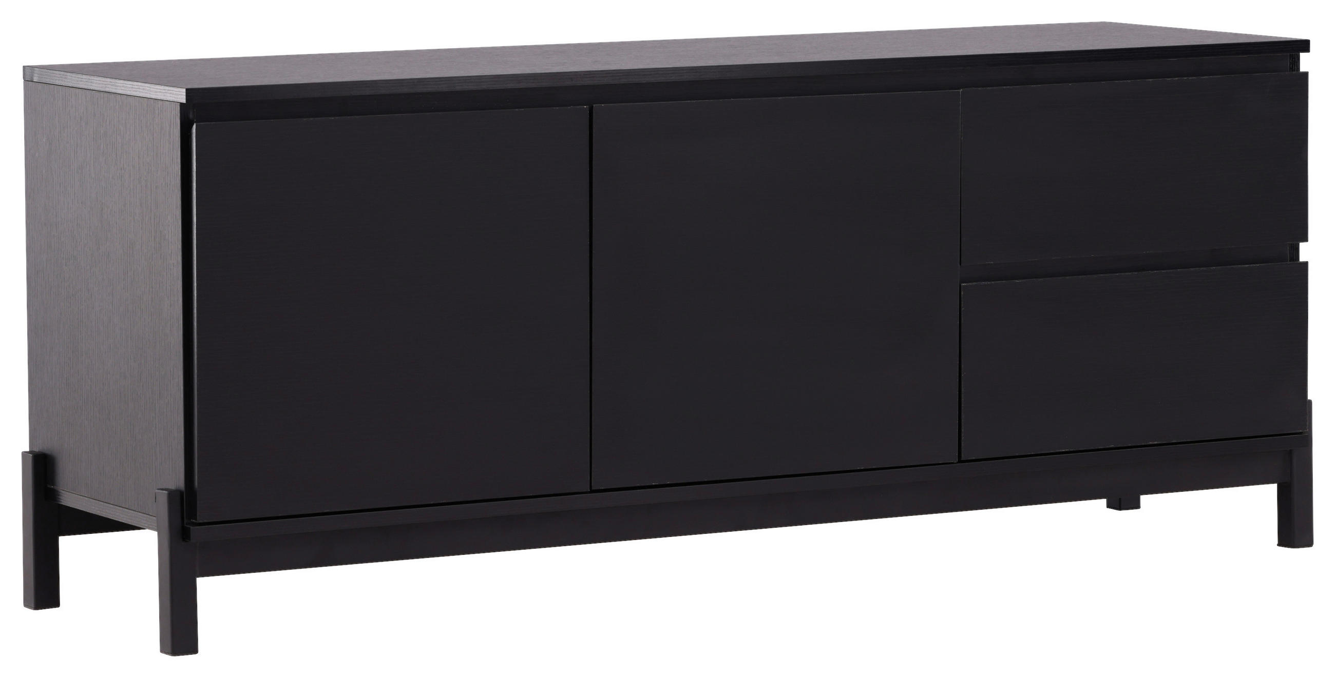 Thumbnail - Livetastic Sideboard, Schwarz, Metall, Holzwerkstoff, furniert, 1 Fächer, 2 Schubladen, 135x56x40 cm, stehend, Wohnzimme...