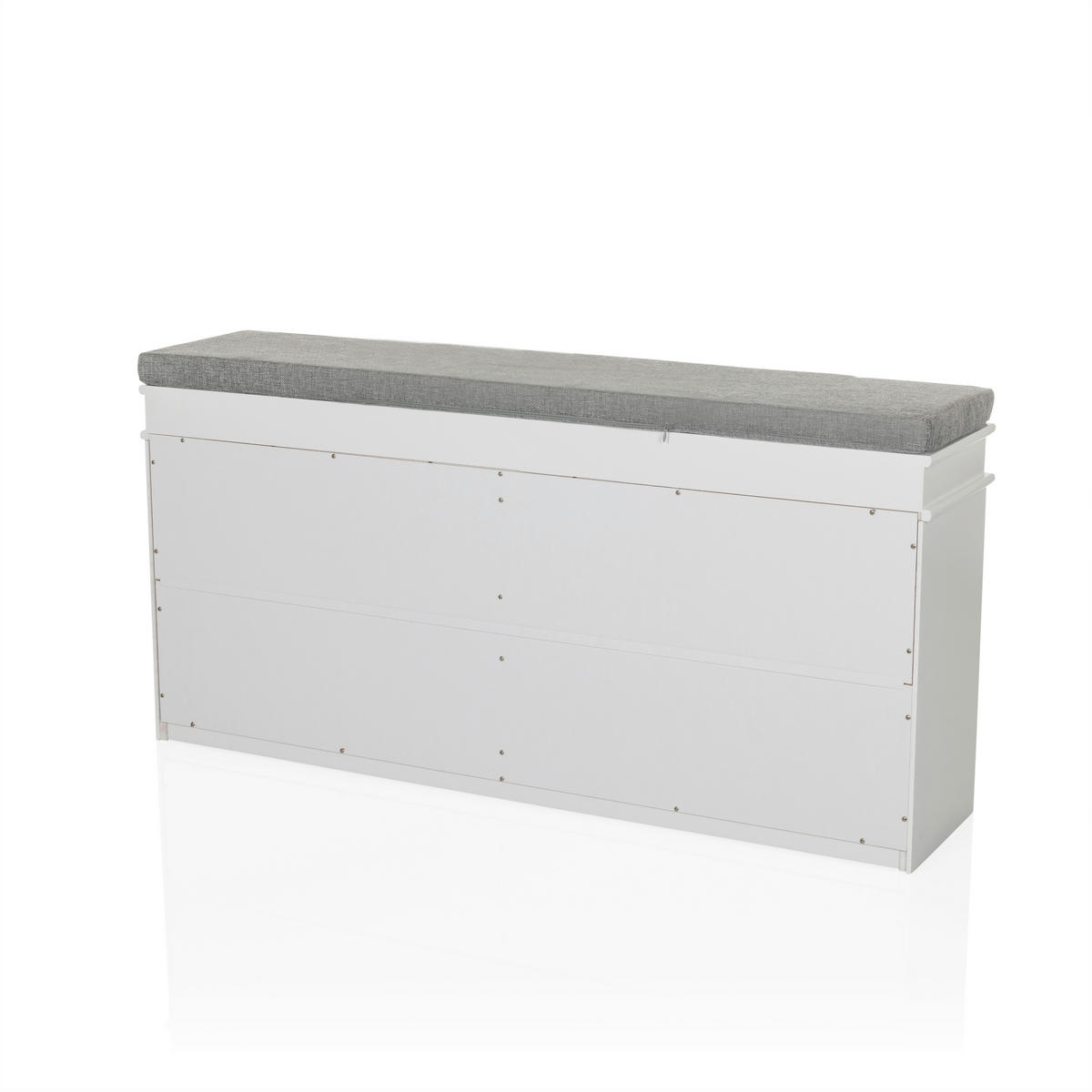 SKOSKÅP  i 104/52/24 cm  - vit/silver, Modern, metall/trämaterial (104/52/24cm) - MID.YOU