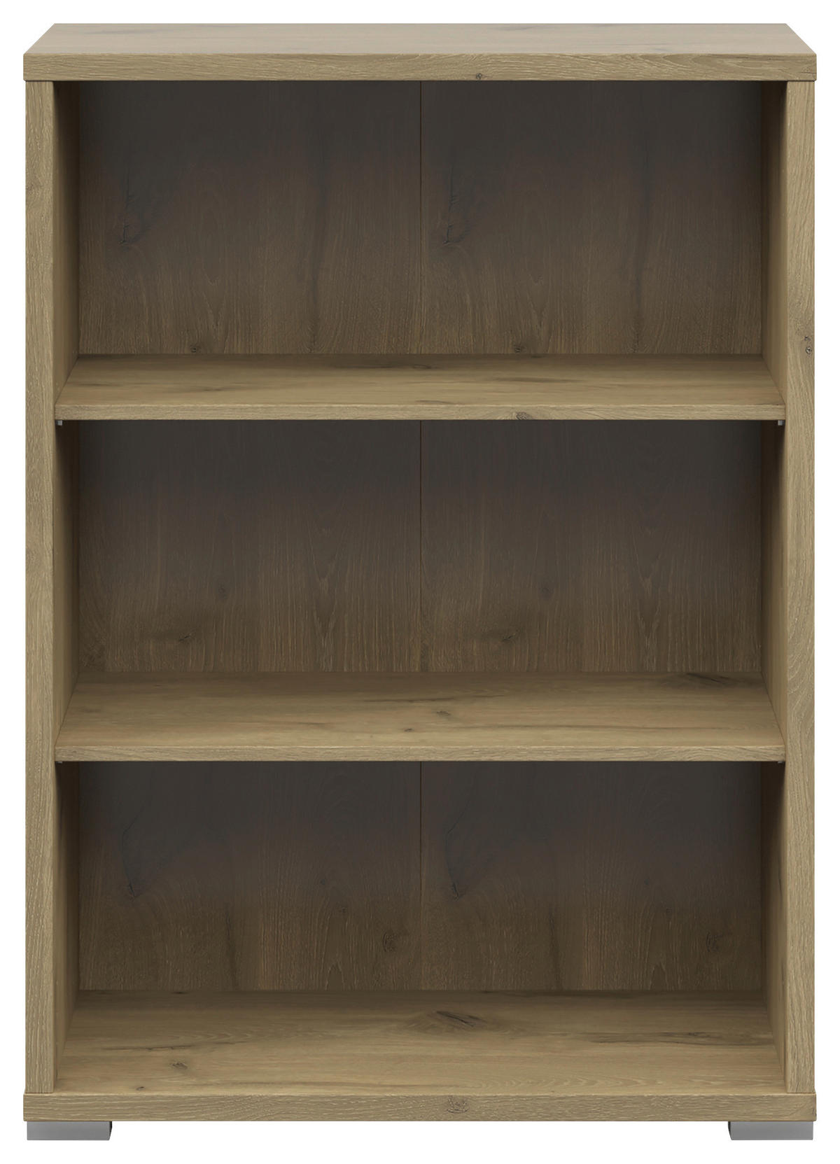 AKTENREGAL 79,7/107,2/39,5 cm  - Eichefarben/Silberfarben, KONVENTIONELL, Holzwerkstoff/Kunststoff (79,7/107,2/39,5cm) - Voleo