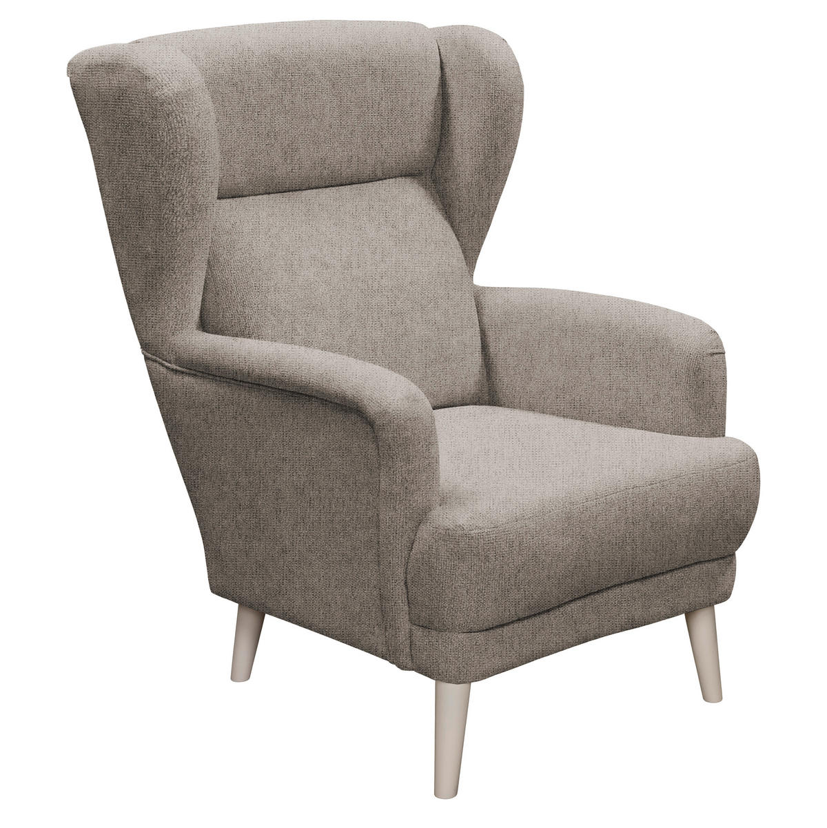 SESSEL in Mikrovelours Taupe  - Taupe/Kaschmir, MODERN, Holz/Textil (74/106/94cm) - MID.YOU