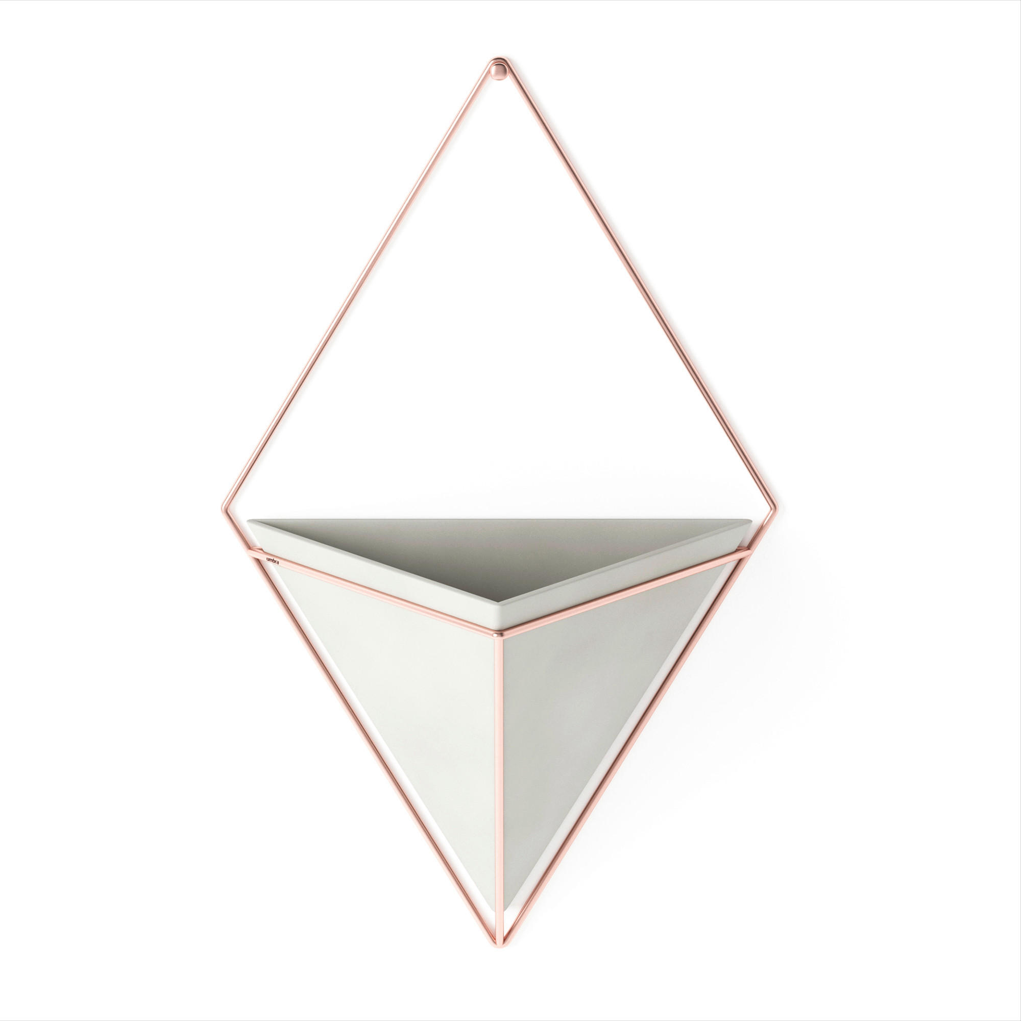WANDVASE Trigg  - Grau/Kupferfarben, Design, Keramik/Metall (23/38/10cm) - Umbra