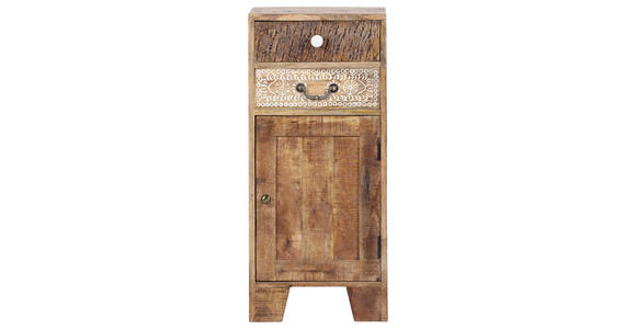 KOMMODE in 40/91/44 cm - Weiß/Naturfarben, Design, Holz/Metall (40/91/44cm) - Landscape
