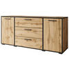 SIDEBOARD 150/68/40 cm  - ek Wotan/svart, Basics, trämaterial/plast (150/68/40cm) - P & B