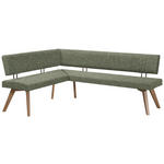 ECKBANK 160/170 cm  in Grün, Wildeiche  - Wildeiche/Eichefarben, Design, Holz/Textil (160/170cm) - Venda