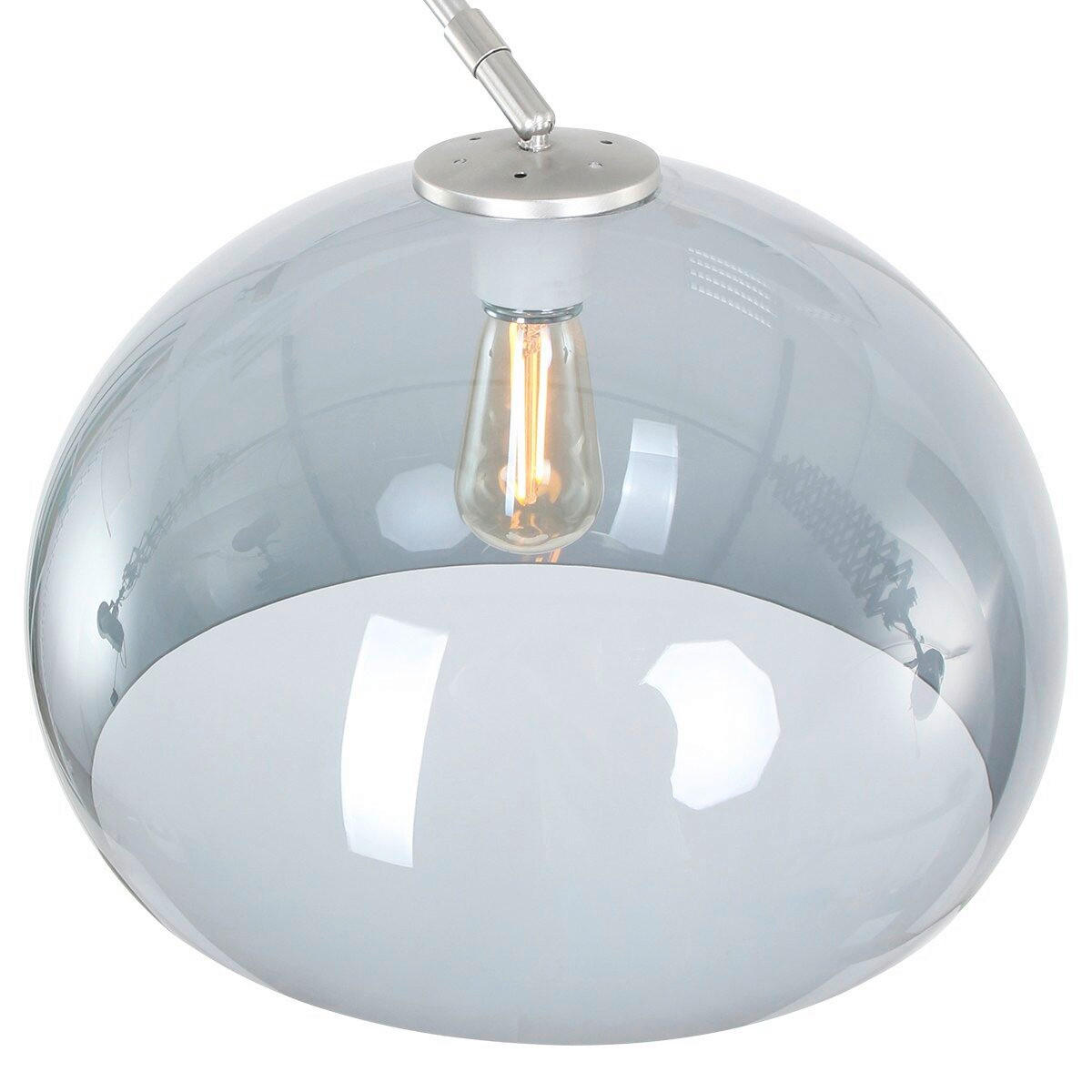 STEHLEUCHTE SPARKLED LIGHT 50/240/230 cm  - Edelstahlfarben/Grau, Trend, Kunststoff/Metall (50/240/230cm)