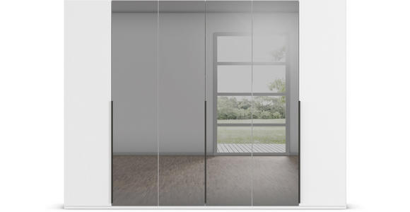 DREHTÜRENSCHRANK 301/223/61 cm 6-türig Grau, Weiß - Graphitfarben/Weiß, Trend, Glas/Holzwerkstoff (301/223/61cm) - Novel