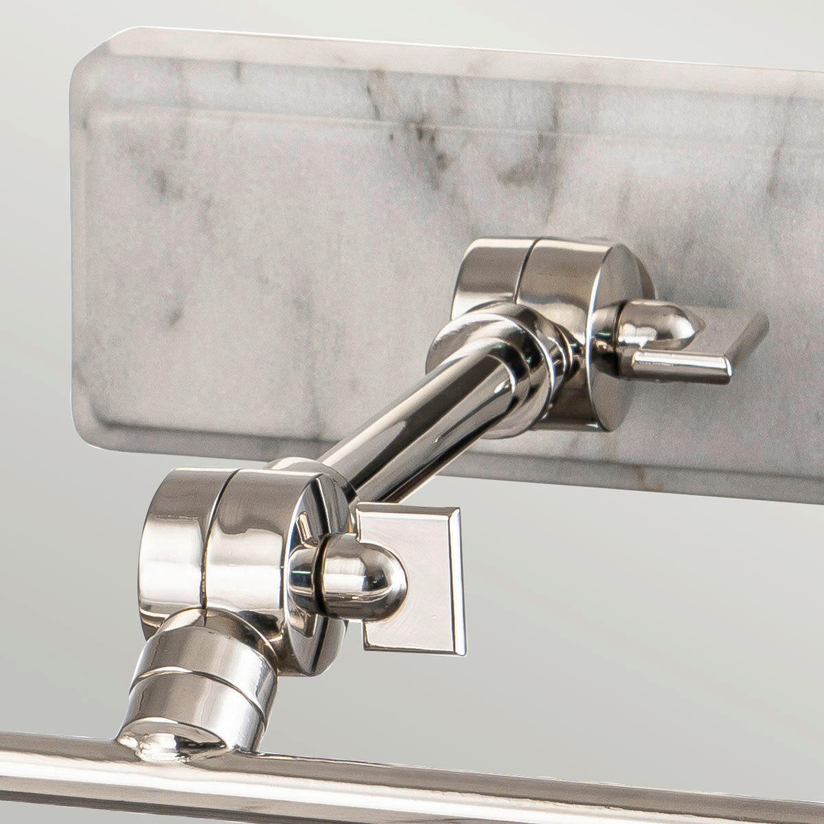 BILDERLEUCHTE Winchfield 12,7/44,5/31,8 cm  - Weiss/Nickelfarben, Konventionell, Metall (12,7/44,5/31,8cm) - Elstead Lighting
