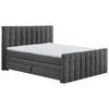 BOXSPRINGBETT 180/200 cm  in Anthrazit  - Anthrazit/Schwarz, Modern, Holzwerkstoff/Kunststoff (180/200cm) - MID.YOU