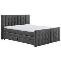 BOXSPRINGBETT 180/200 cm  in Anthrazit  - Anthrazit/Schwarz, Modern, Holzwerkstoff/Kunststoff (180/200cm) - MID.YOU