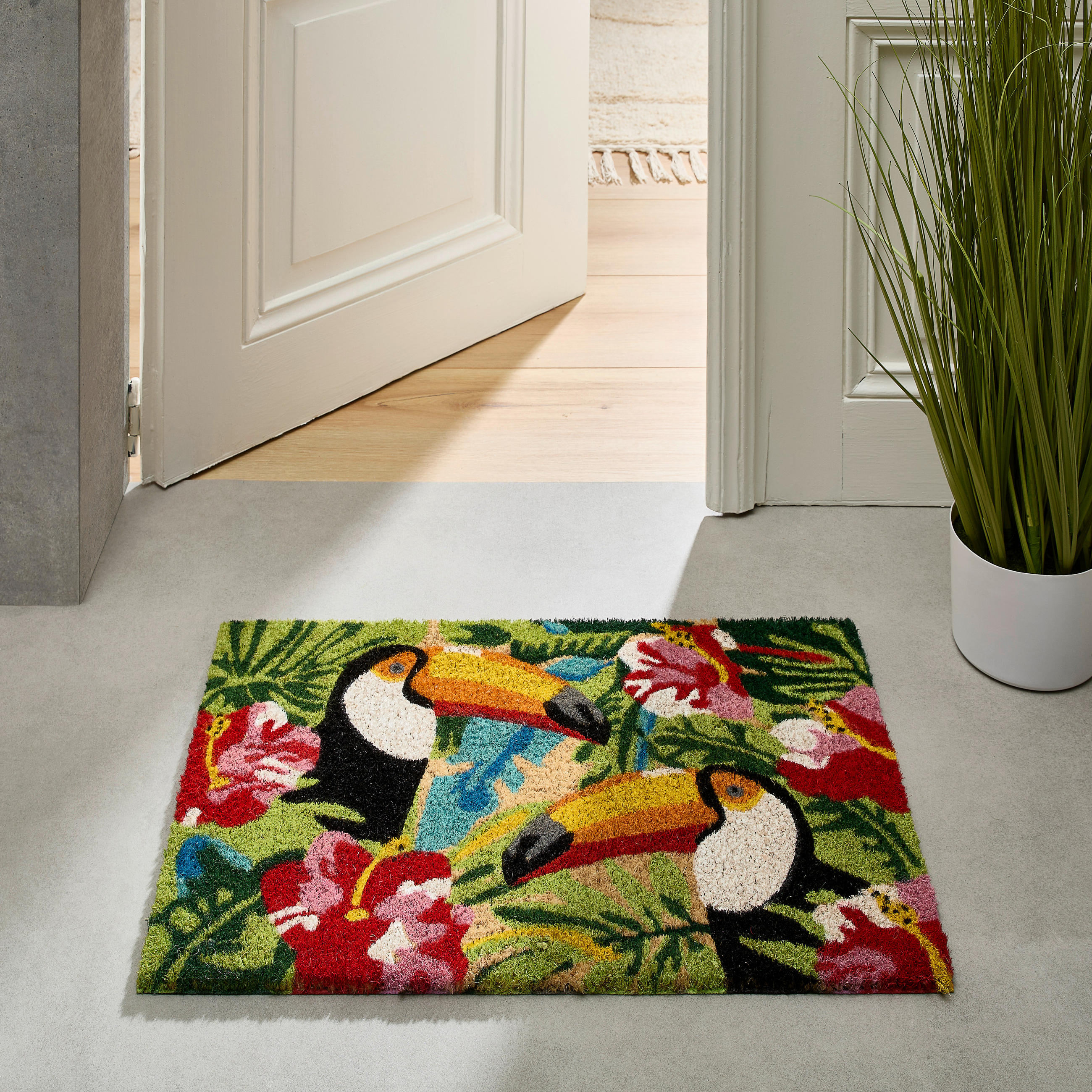 KOKOSOVÁ ROHOŽKA, 40/60 cm - vícebarevná, Konvenční, plast/přírodní materiály (40/60cm) - Esposa