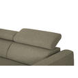 ECKSOFA in Struktur Hellbraun 205/280 cm - Hellbraun/Schwarz, Design, Textil/Metall (205/280cm) - Xora
