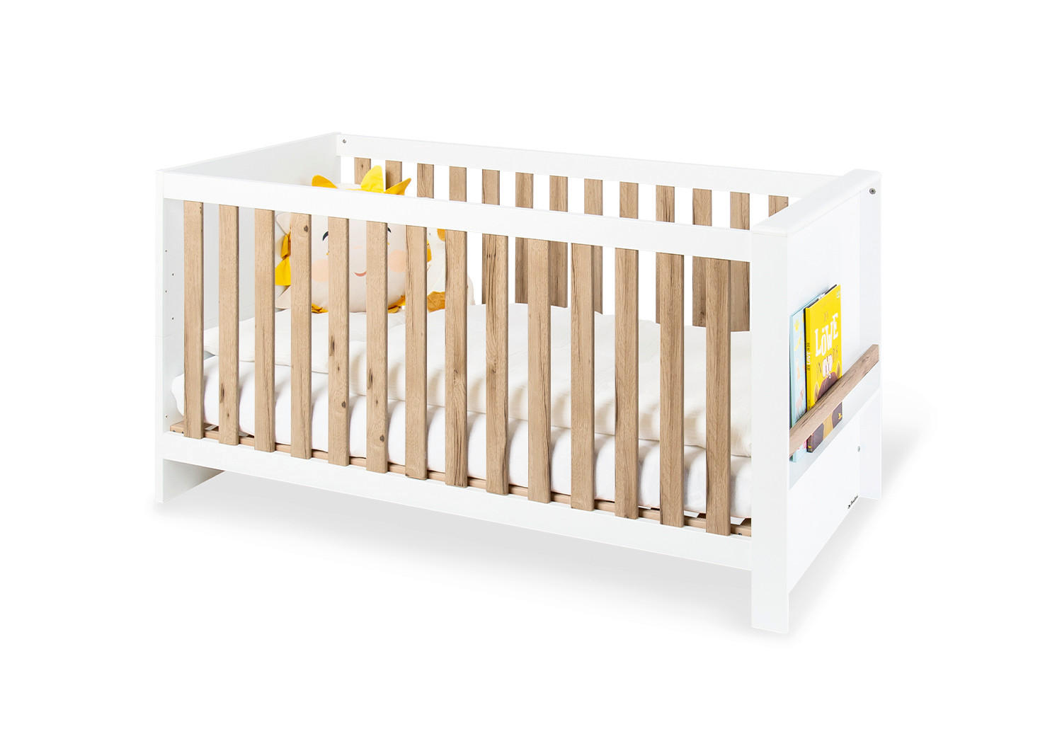 GITTERBETT Lova  150/79/81 cm   - Naturfarben/Weiß, Basics, Holz (150/79/81cm) - Pinolino