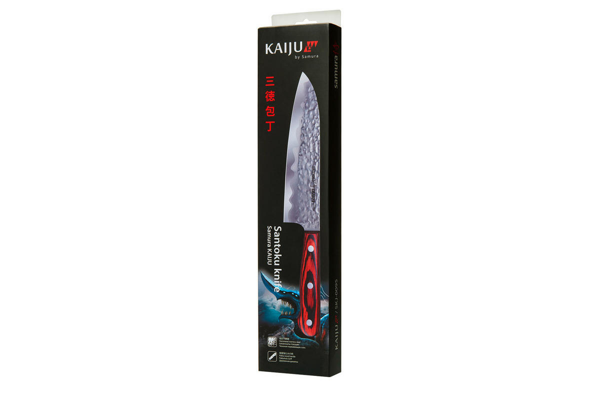 NOŽ SANTOKU  KAIJU 31/4,8/1,6 cm           jeklo - srebrne barve/rjava, Basics, kovina/les (31/4,8/1,6cm) - Samura