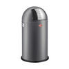ABFALLSAMMLER PUSHBOY 50 L  - Edelstahlfarben/Graphitfarben, KONVENTIONELL, Kunststoff/Metall (40/75,5cm) - Wesco