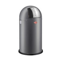 ABFALLSAMMLER PUSHBOY 50 L  - Edelstahlfarben/Graphitfarben, KONVENTIONELL, Kunststoff/Metall (40/75,5cm) - Wesco