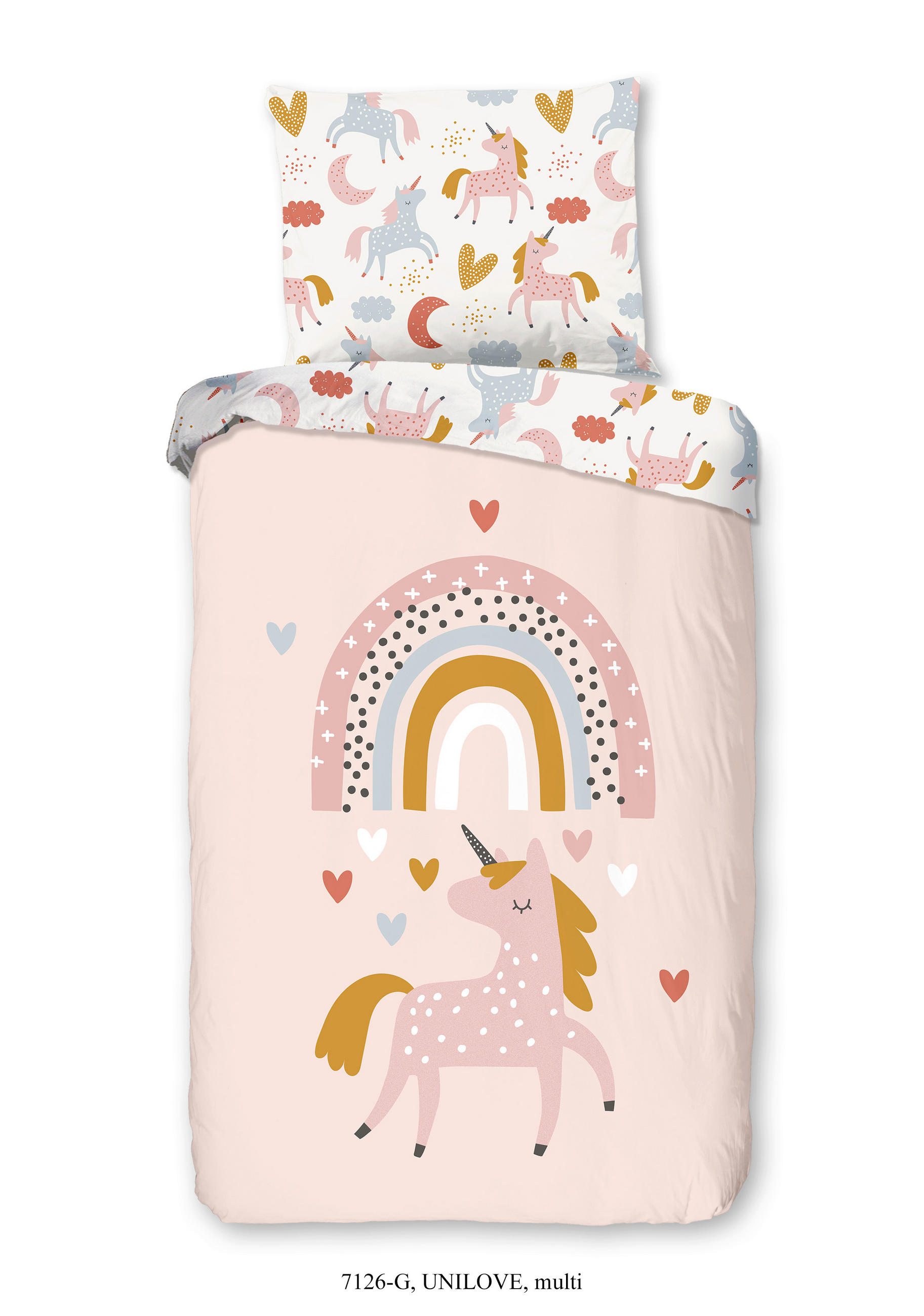 KINDERBETTWÄSCHE 140/200 cm  - Hellrosa, Trend, Textil (140/200cm)