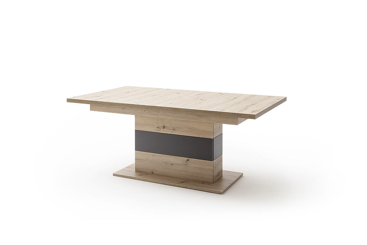 ESSTISCH in Holzwerkstoff 180-280/100/77 cm  - Eichefarben/Anthrazit, Design, Holzwerkstoff (180-280/100/77cm) - Livetastic