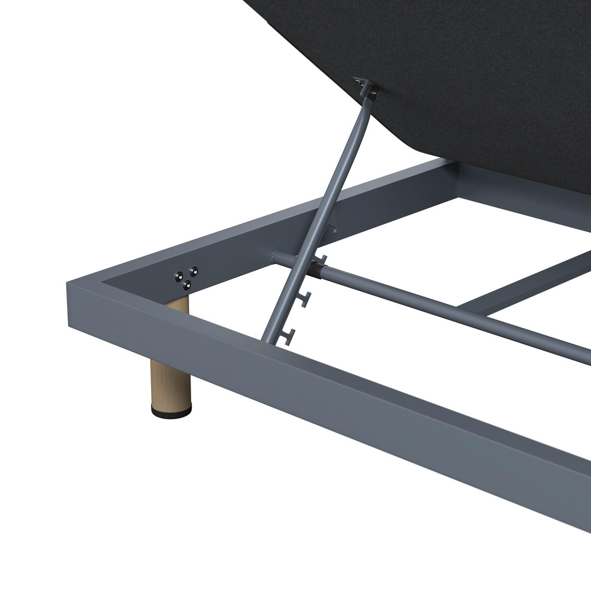 SONNENINSEL 203/38.5/148 cm Aluminium  - Dunkelgrau/Naturfarben, MODERN, Textil/Metall (203/38.5/148cm) - Ambia Garden