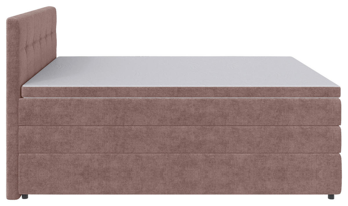 BOXSPRINGBETT 140/200 cm  in Hellrot  - Hellrot/Schwarz, Konventionell, Kunststoff/Textil (140/200cm) - Carryhome