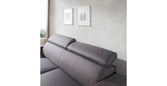 SCHLAFSOFA Webstoff Dunkelgrau - Wengefarben/Dunkelgrau, Design, Holz/Textil (202/82/101cm) - Novel