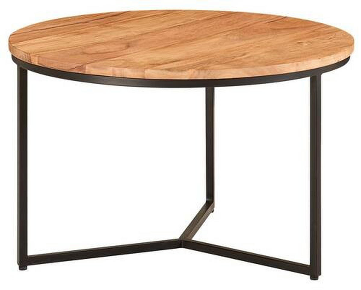COUCHTISCH in Holz 60/60/38 cm  - Schwarz/Akaziefarben, Modern, Holz/Metall (60/60/38cm) - MID.YOU