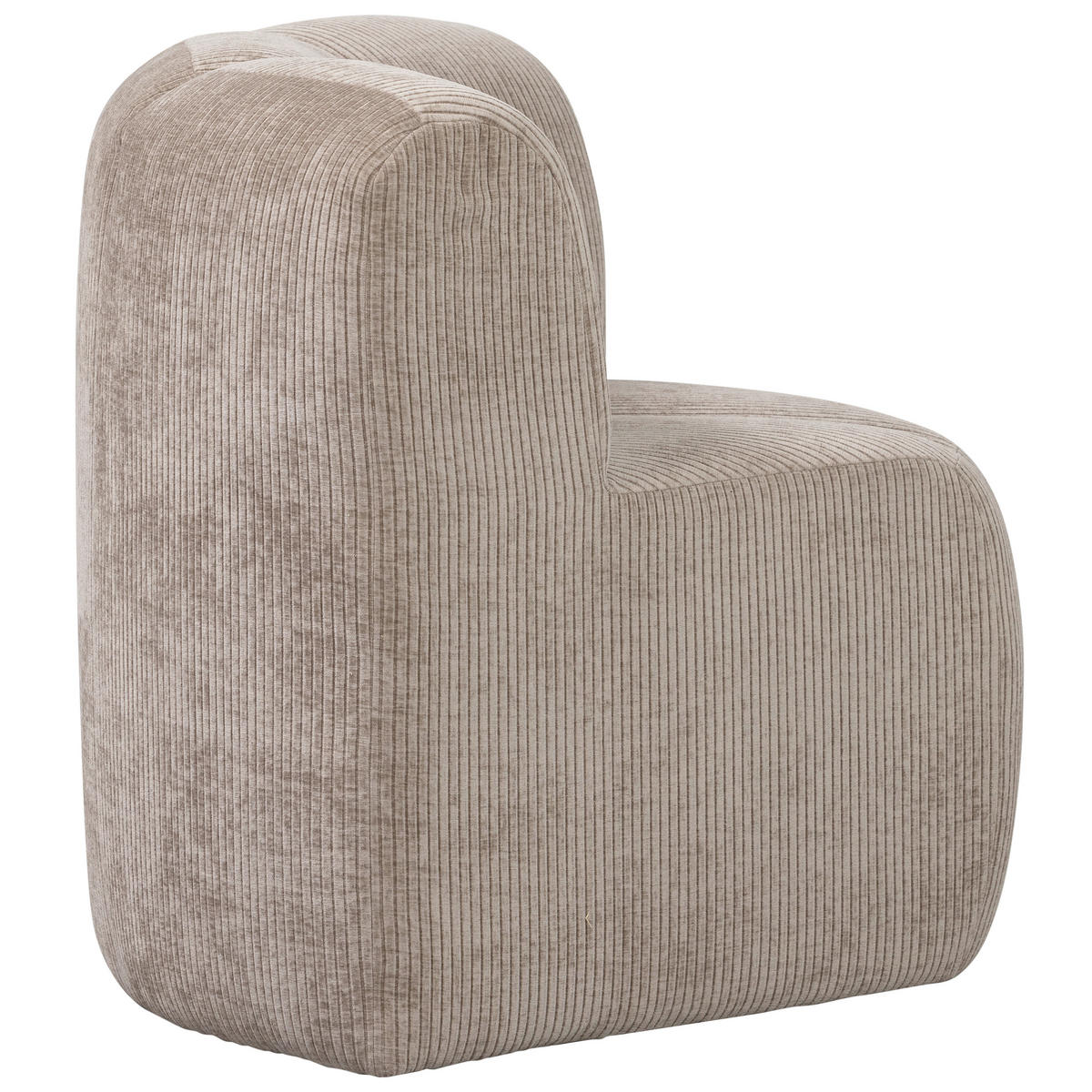 ECKBANK gerippt Sandfarben Kunststoff   - Sandfarben/Schwarz, MODERN, Kunststoff/Textil (83/83/83cm) - Livetastic