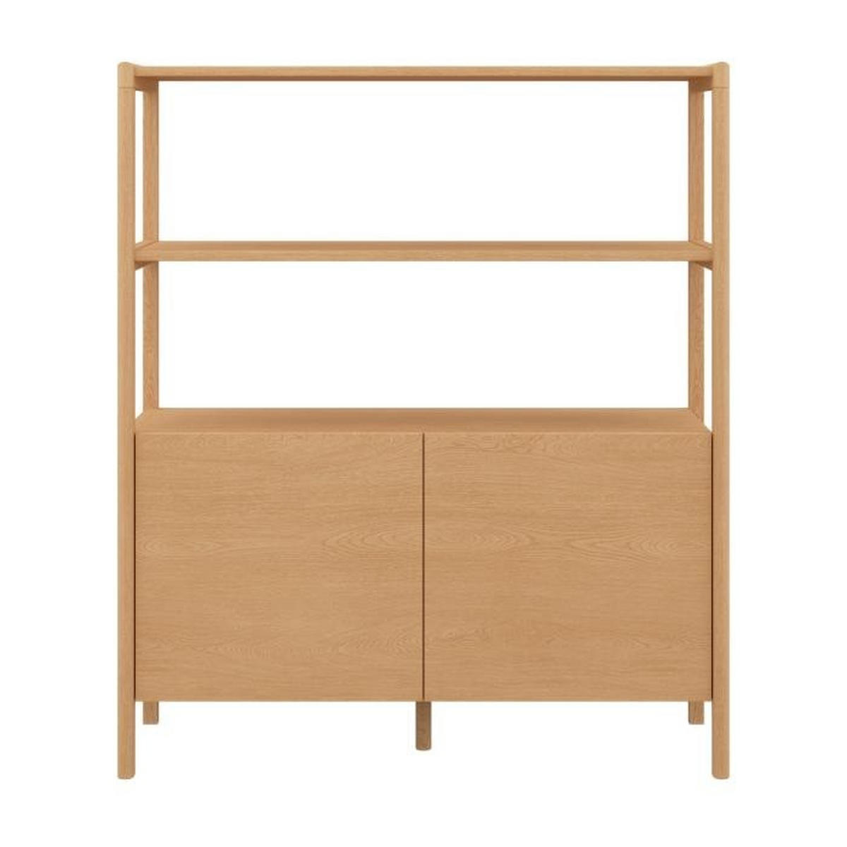 HÖG BYRÅ  120/140/45 cm  - ekfärgad, Design, trä (120/140/45cm) - Skovby