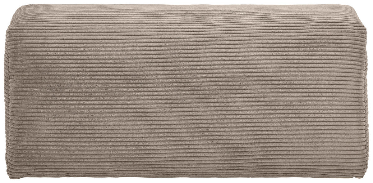 SCHLAFSOFA in Cord Taupe  - Taupe/Buchefarben, Konventionell, Holz/Kunststoff (255/86/123cm) - Livetastic