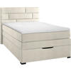 BOXSPRINGBETT 140/200 cm  in Creme  - Wengefarben/Creme, KONVENTIONELL, Textil (140/200cm) - Carryhome