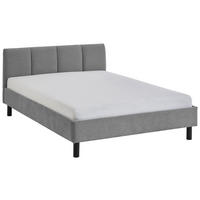 POLSTERBETT 120/200 cm, inkl.  in Grau  - Schwarz/Grau, Basics, Holz/Textil (120/200cm) - Boxxx