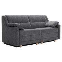 SCHLAFSOFA Chenille Dunkelgrau  inkl. Armlehnenkissen  - Dunkelgrau/Buchefarben, KONVENTIONELL, Holz/Textil (184/88/91cm) - Sedda