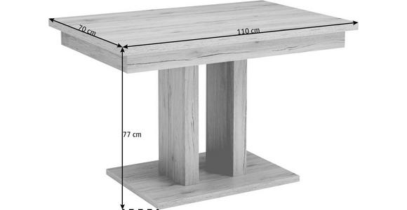 ESSTISCH in Holzwerkstoff 105/65/77 cm - Sandfarben/Eichefarben, Natur, Holzwerkstoff (105/65/77cm) - Cantus