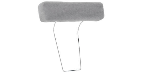KOPFSTÜTZE in Webstoff - Silberfarben/Hellgrau, Design, Textil (52/14/12cm) - Carryhome