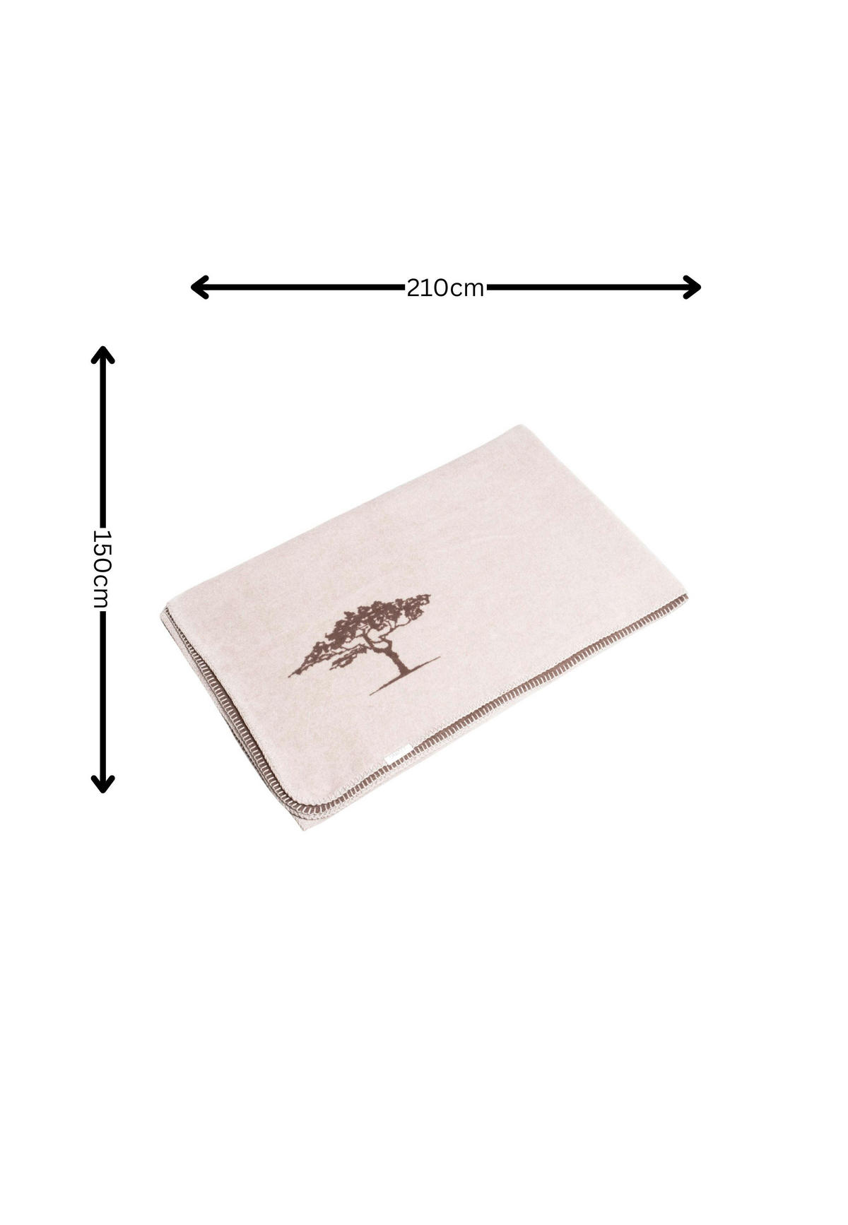 WOHNDECKE Winter 2026 210/150 cm  - Graubraun, Basics, Textil (210/150cm) - FYNCH-HATTON