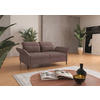 2,5-SITZER in Flachgewebe Taupe  - Taupe/Schwarz, KONVENTIONELL, Textil/Metall (189/92/123cm) - Sit & More