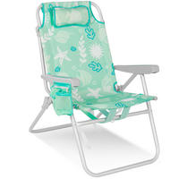 STRANDSESSEL 62/77/96 cm  - Alufarben/Mintgrün, Basics, Textil/Metall (62/77/96cm) - Modante