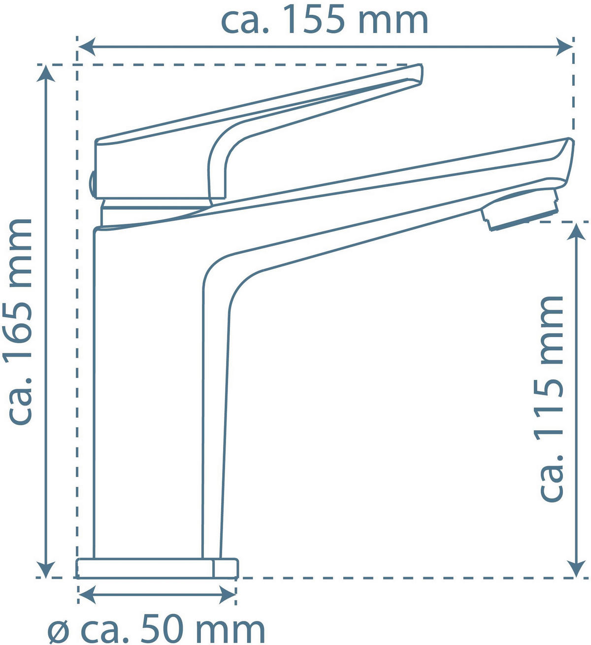 WASCHTISCHARMATUR 34016  - Schwarz, Basics, Metall (9/16,3/15,7cm) - Schütte