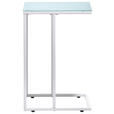 BEISTELLTISCH 40/30/60 cm Weiß rechteckig  - Weiß, Design, Glas/Metall (40/30/60cm) - Carryhome