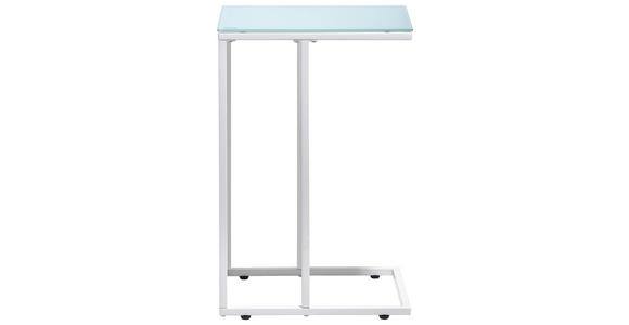 BEISTELLTISCH 40/30/60 cm Weiß rechteckig  - Weiß, Design, Glas/Metall (40/30/60cm) - Carryhome