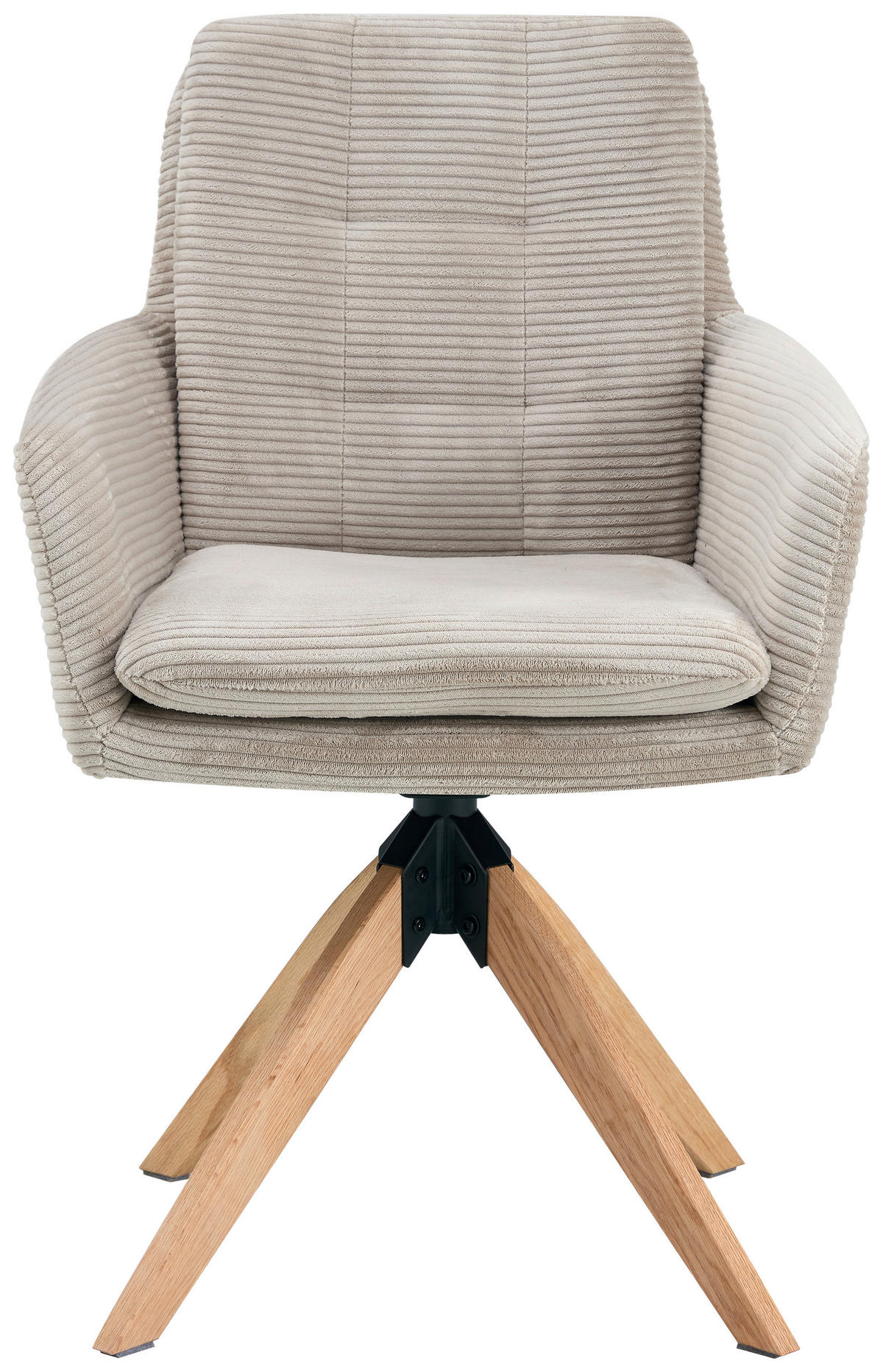 ARMLEHNSTUHL in Holz, Metall, Textil Taupe  - Taupe/Naturfarben, KONVENTIONELL, Holz/Textil (60/93/65,5cm) - Livetastic