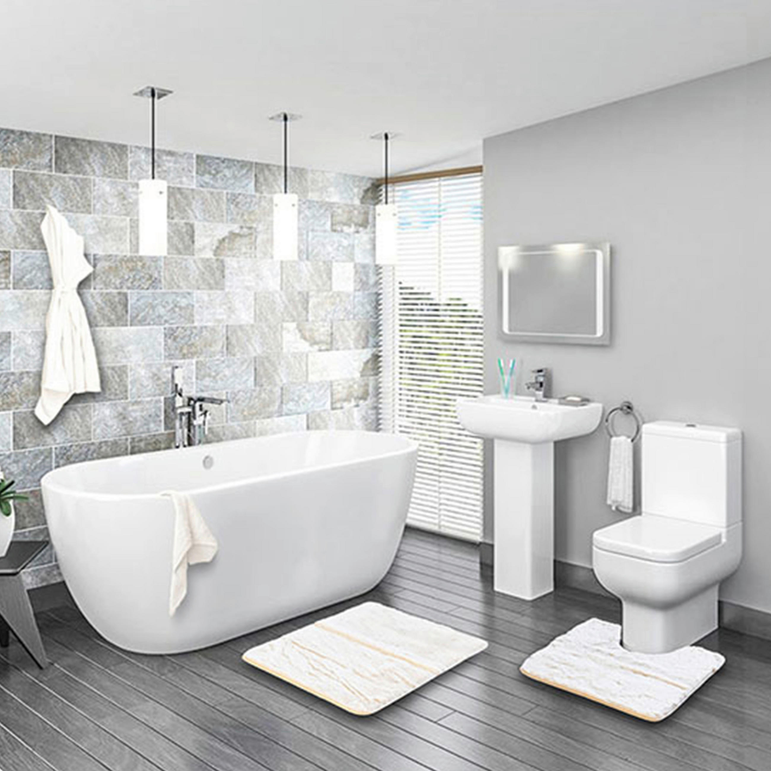 FÜRDŐSZOBASZŐNYEG   bézs   - bézs, Basics, textil (50/2/60cm)