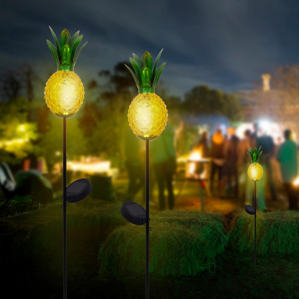 SOLARLEUCHTE  - Schwarz/Orange, Basics, Glas/Metall (10 cm /81 cm cm) - Näve