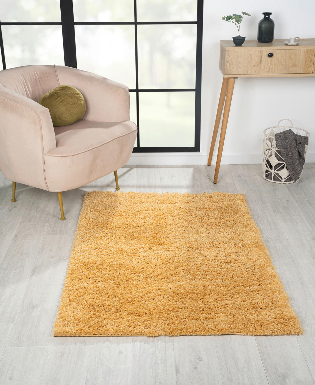 HOCHFLORTEPPICH 100/150 cm My Shaggy  - Goldfarben, Basics, Textil (100/150cm)