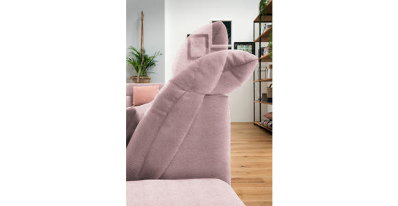 WOHNLANDSCHAFT  in Mikrofaser Rosa  - Chromfarben/Rosa, Design, Kunststoff/Textil (211/350/204cm) - Xora