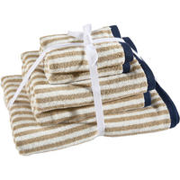 FROTTIERSET Blau, Beige 5-teilig  - Blau/Beige, Textil (30/50cm) - Esposa